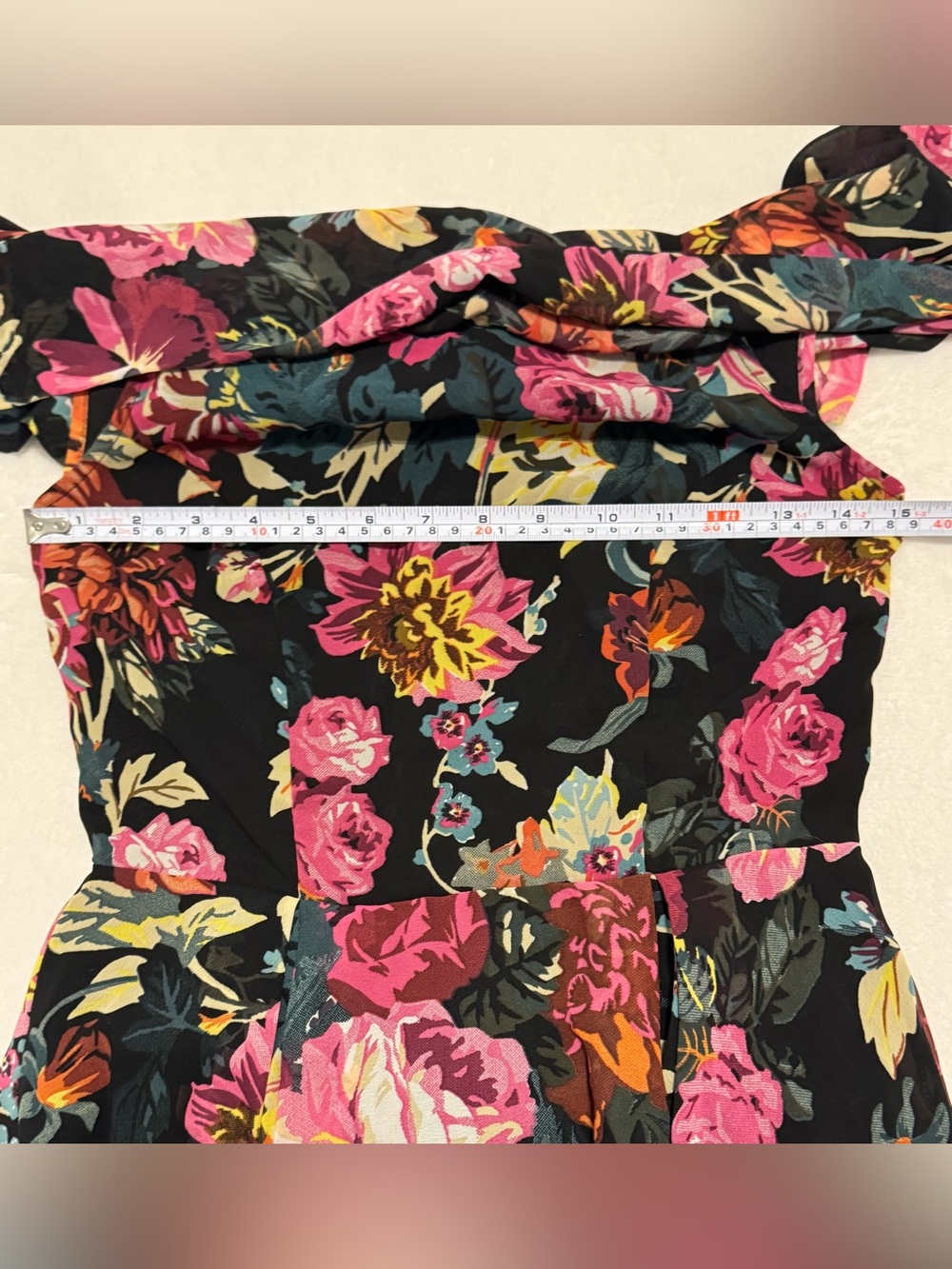 ASOS Women’s Floral Off the Shoulder Midi Dress Size 4 - Picture 6 of 9